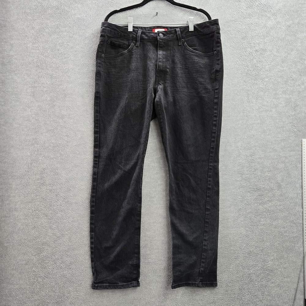 MBX Men Jeans‎ 34X34 Black Twill Slim Fit 27" Inseam